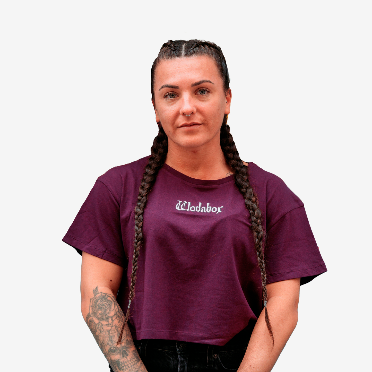 CROP TOP HEAVY WEIGHT DIVISION WDBCROHEAVY-PURPLE