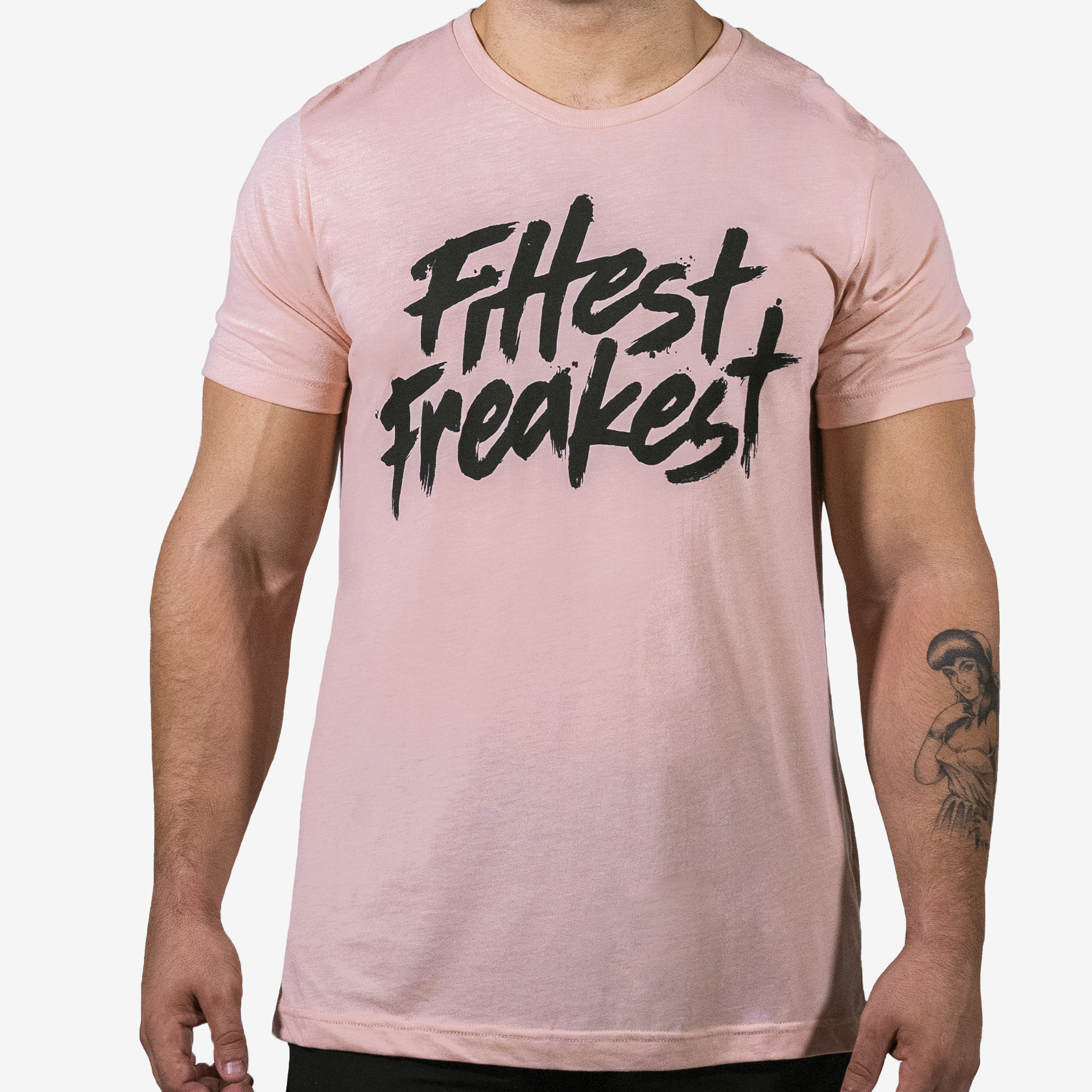 FITTEST FREAKEST T-SHIRT FF-LOGO-TRAIN-PEACH