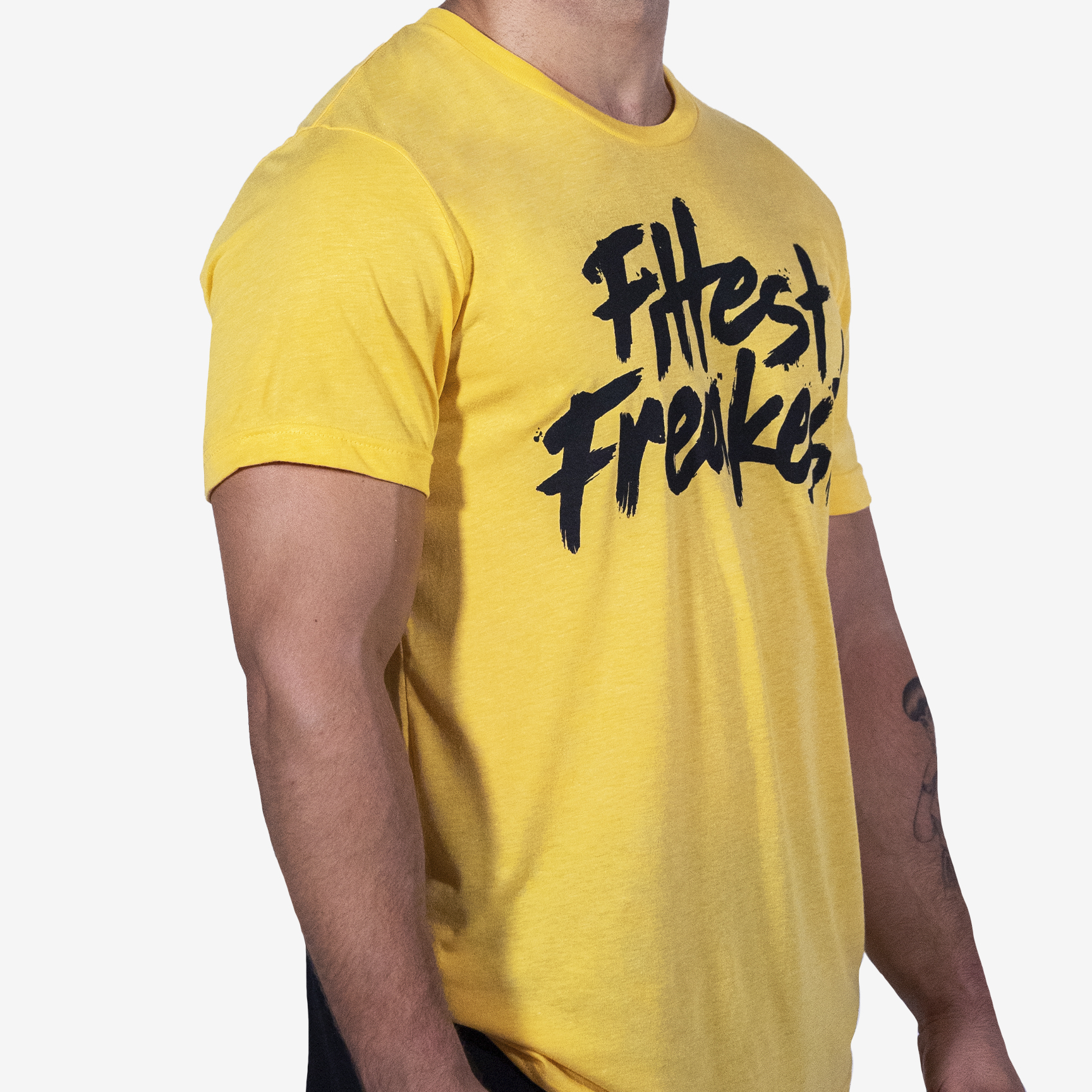 FITTEST FREAKEST T-SHIRT FF-LOGO-TRAIN-YLW