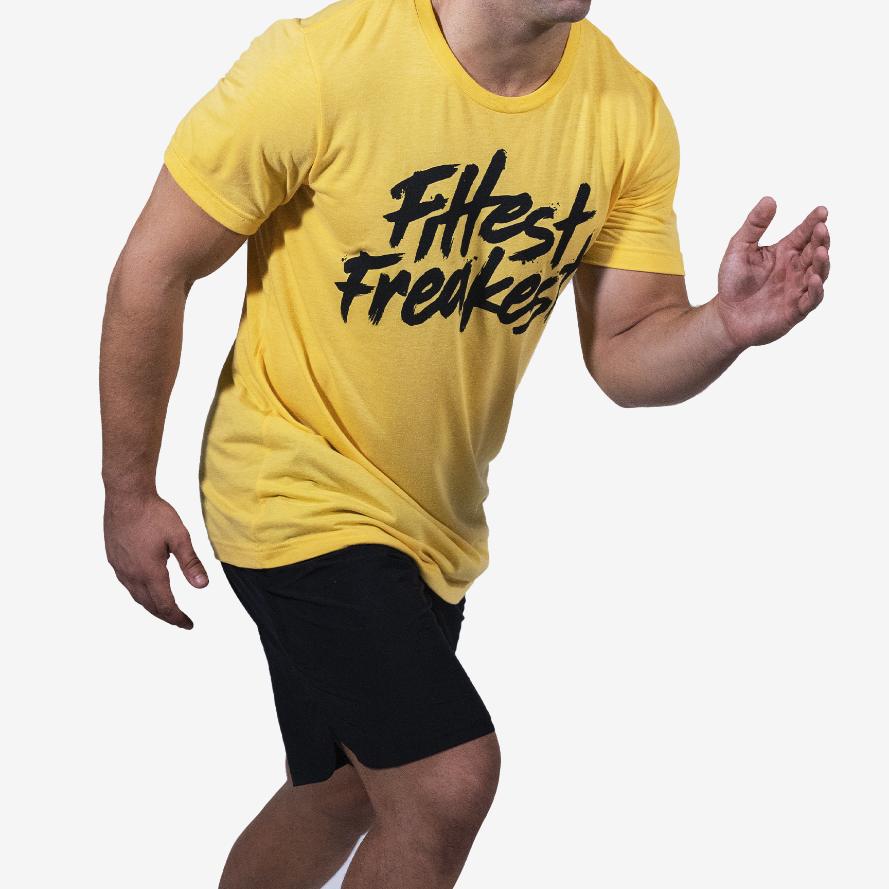 FITTEST FREAKEST T-SHIRT FF-LOGO-TRAIN-YLW