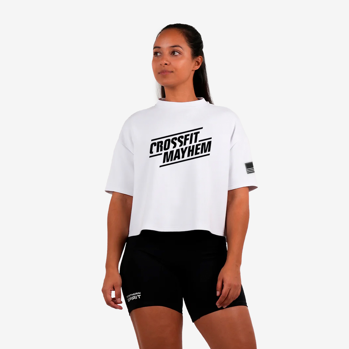 Oversized Crop Top Mayhem - Women NS-MYHSS25-WT15-ALB/CFMYH