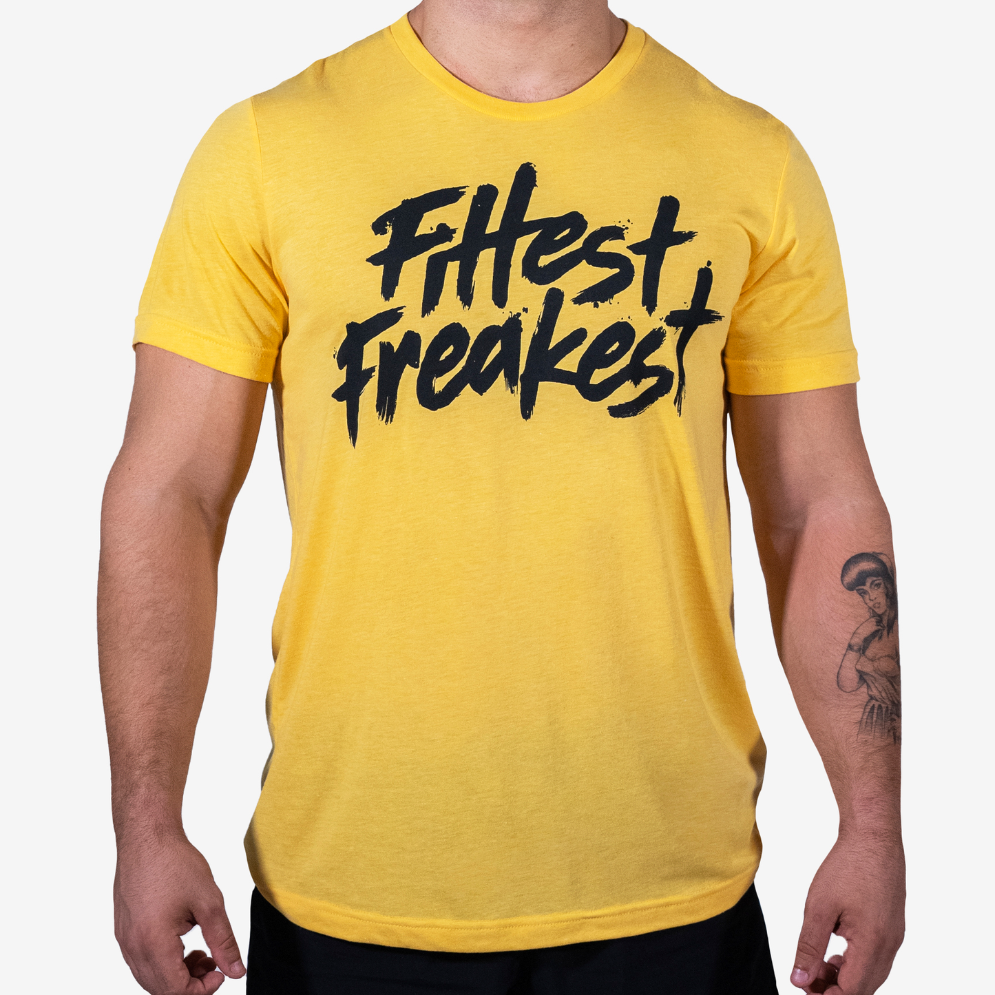 FITTEST FREAKEST T-SHIRT FF-LOGO-TRAIN-YLW